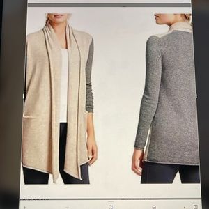 ATHLETA CASHMERE SWEAR WRAP IN OATMEAL HEATHER GRAY COLOR ZS S